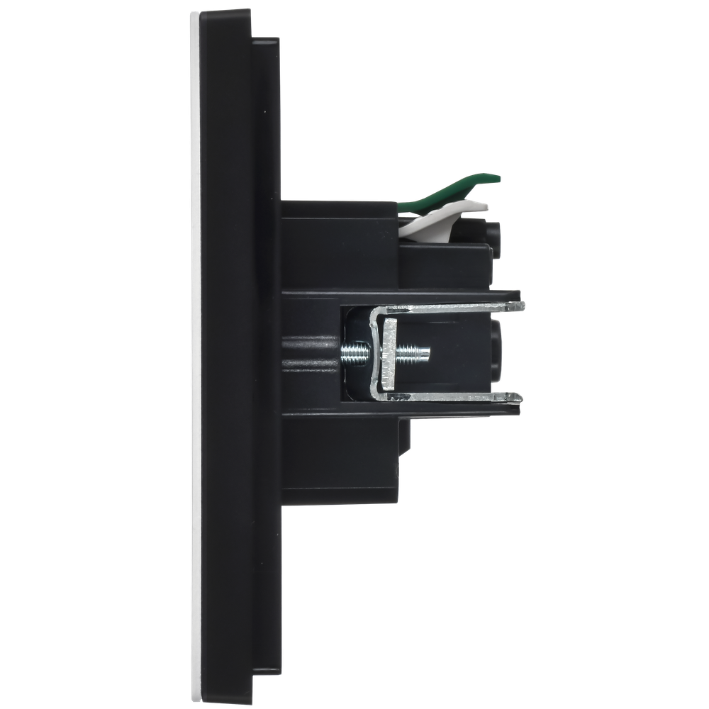 FORTE&PIANO Розетка 1-местная с заземлением с защитными шторками безвинтовое крепление 16А FP213M металл белый IEK