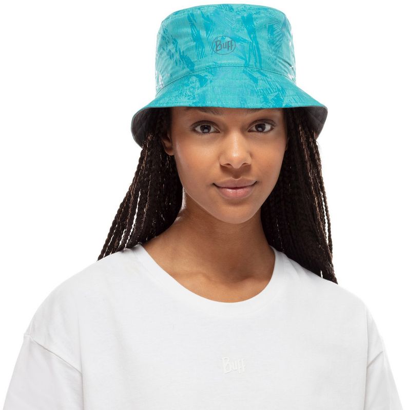 Панама двухсторонняя Buff Travel Bucket Hat Acai Grey/Turquoise Фото 2