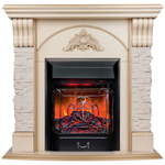 Каминокомплект Real Flame Athena WT с очагом Majestic Lux Black RC