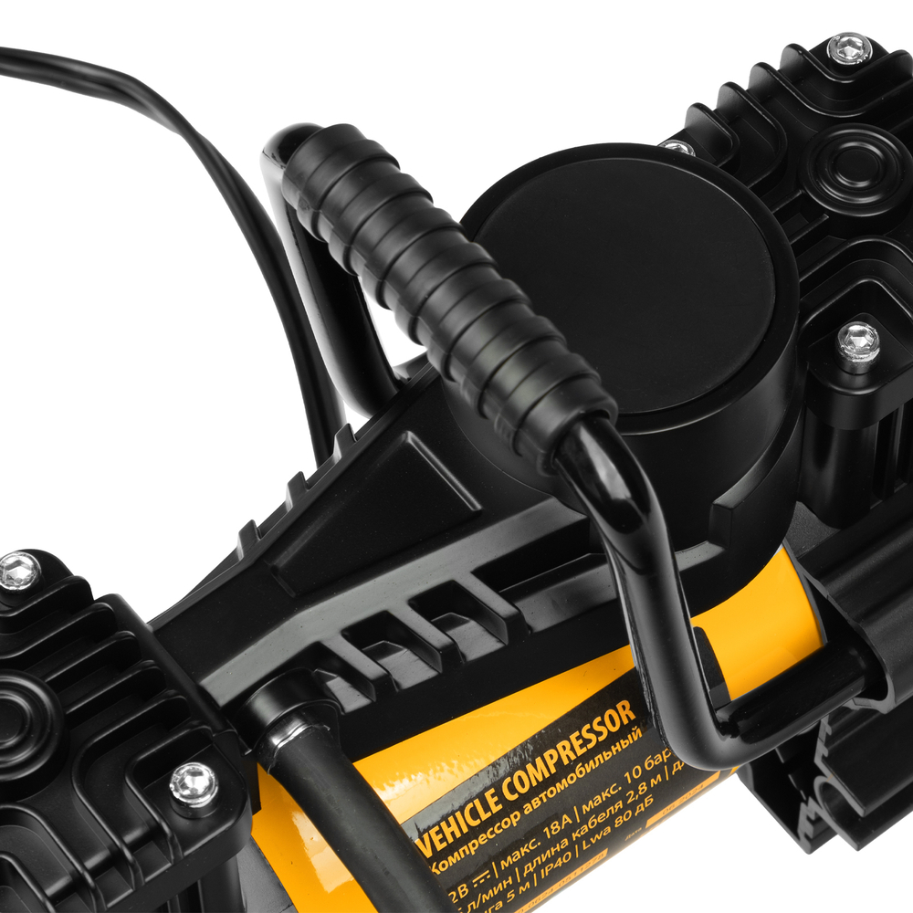 Компрессор автомобильный AC-75, 12 В, 10 атм., 75 л/мин, LED Denzel