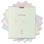 Тетрадь 12л., узкая линия, Erich Krause, скрепка, блок офсет, мелован. картон "Классика Light", 5 дизайнов