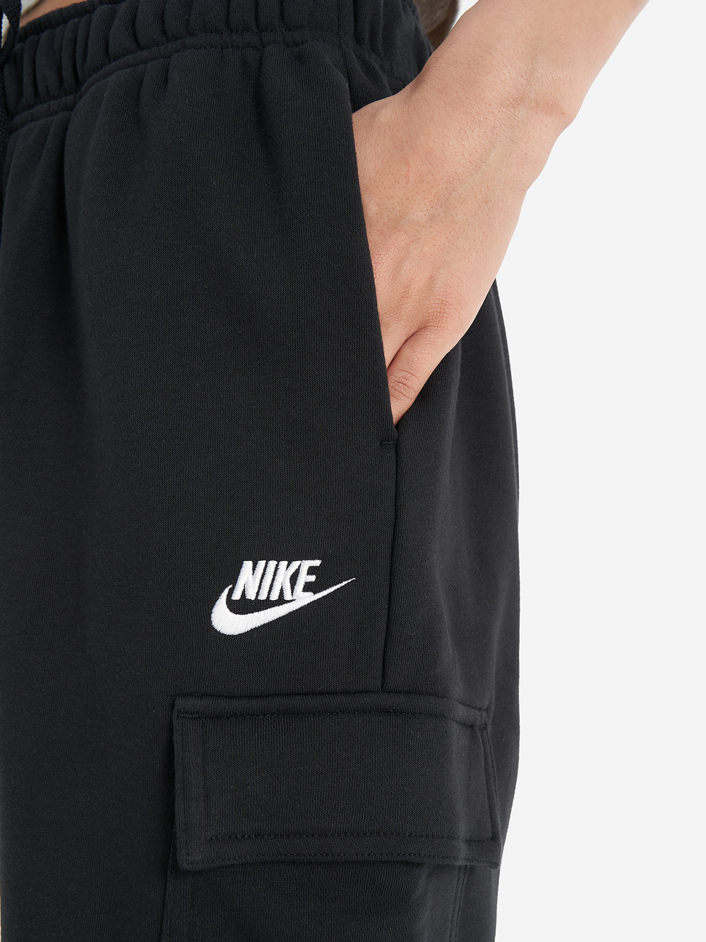 DQ5196-010 Брюки Nike NSW Club Fleece Mid-Rise Oversized Cargo Sweatpants W