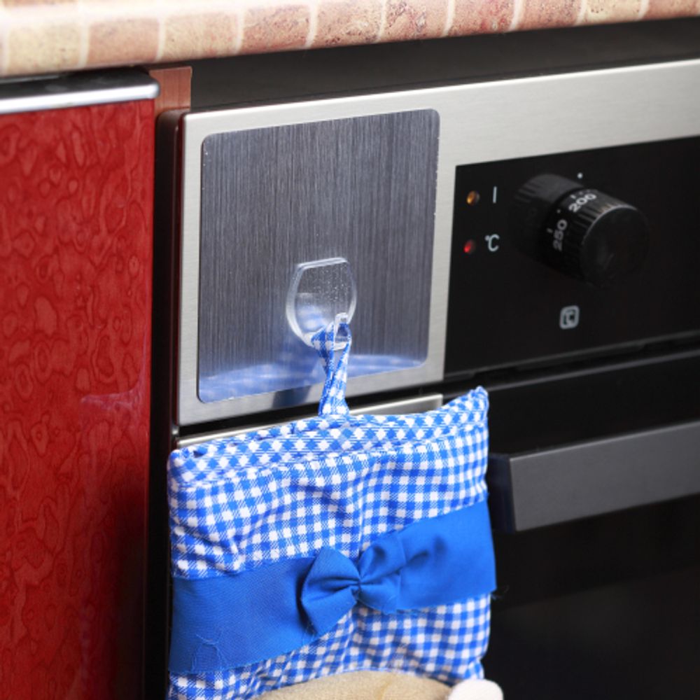 Крючок СИЛА SH1010-S1S-24 на силиконовом креплении 10х10см серебро 1 шт. нагрузка до 2,5 кг | Сила