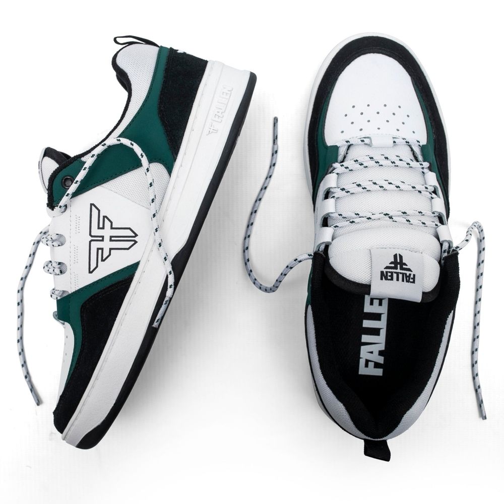 Кеды Fallen THE CREST - WHITE / BLACK / EMERALD