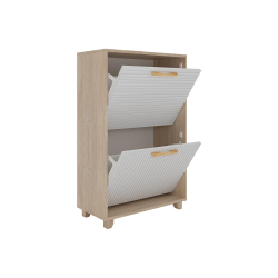 Ньёрд Обувница 600.2 Дуб Сонома/Белый софт матовый