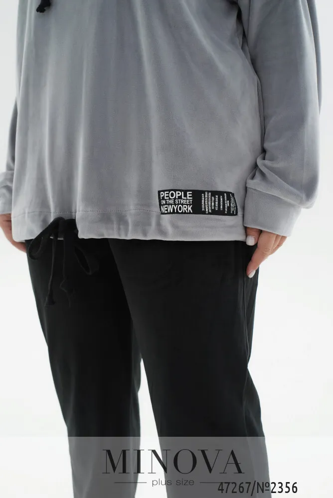 Костюм 2356-серый-черный Minova