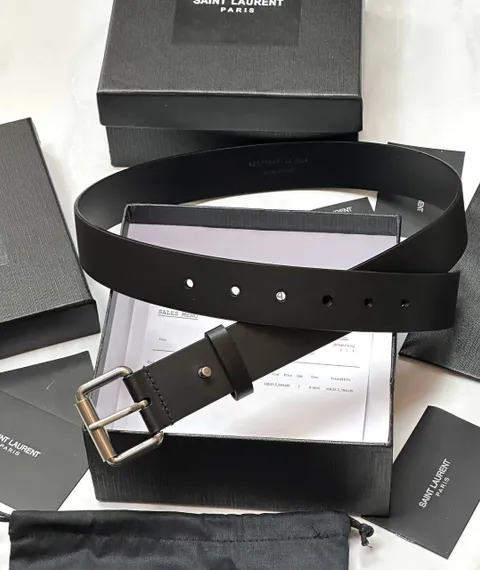 Ремень SAINT LAURENT с мотоциклетной пряжкой