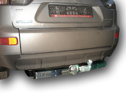 Фаркоп(прицепное) Лидер-Плюс для MITSUBISHI OUTLANDER XL (CW0) 2007-2012 (C НЕРЖ. ПЛАСТИНОЙ)(паспорт и сертификат в комплекте)(без электрики)M105-F(N)