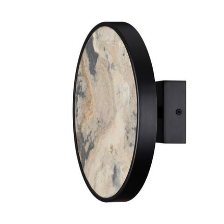 5064/15WL L-VISION ODL24 205 черн./серо-беж./металл/натур.камень/акрил Настенн.светильн. с переключ.цветов.темпер. LED 15W 3000К/4000K/6000K BERGI