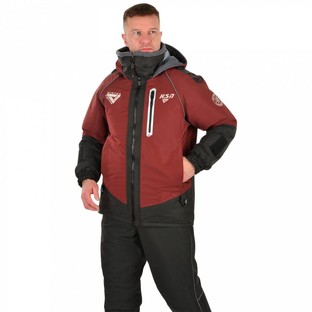 Костюм-поплавок мужской зимний "Rescuer II comfort" -40, hardguard, махагон, ХСН
