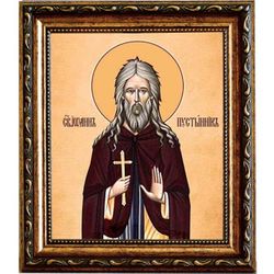 Иоанн Пустынник Египетский, преподобный. Икона на холсте.