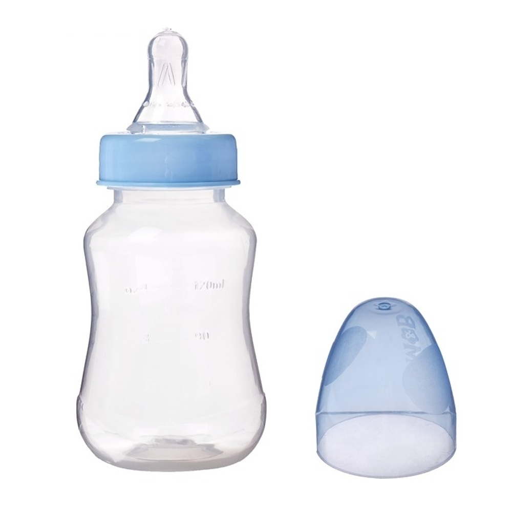 2969772 Бутылочка для кормления детская приталенная, 150 мл, от 0 мес., цвет синий