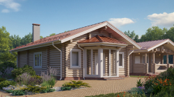 Проект Дома 83кв. м из бруса Д-41