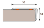 ПОРОГ ДЛЯ СТУПЕНЕЙ ИЗИ 36*18 ММ/1,8 М ОРЕХ