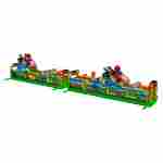 Коммерческая надувная полоса препятствий «Гран-при», 18×3×4 м