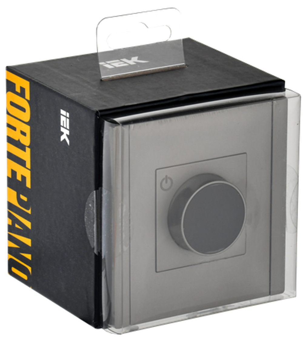 FORTE&PIANO Термостат электронный с индикацией FP552 сталь IEK