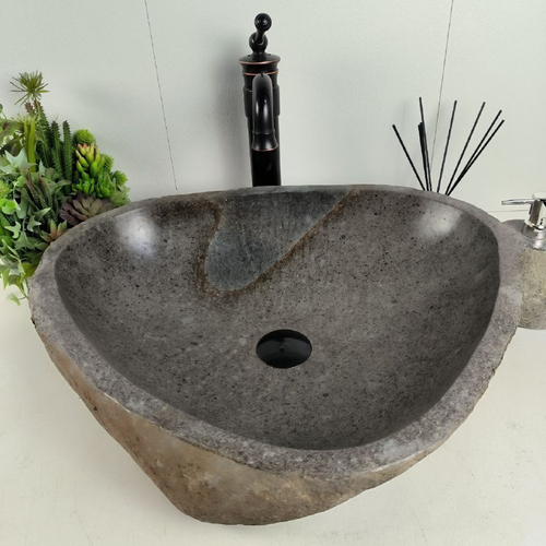 Раковина из речного камня RS-62088 (56*47*15)