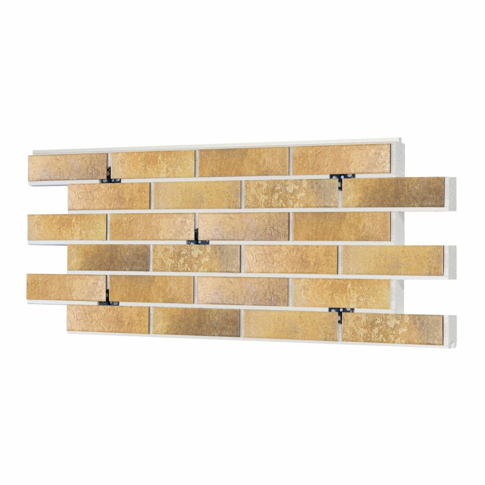 Клинкерная термопанель ППС Керамин Орегон 3 Темно-бежевый 1020х455 мм