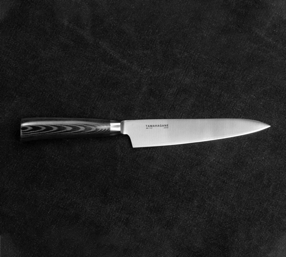 Tamahagane - Универсальный нож SAN Black 15см. / артикул   SNM-1107  / GTIN 4906496712075