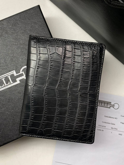 Обложка для паспорта из кожи крокодила Zilli