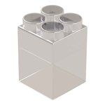 Элемент прозрачный высокий 12x12x17,5 см для конструктора 10"