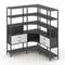 Shelf System Трехсекционный угловой стеллаж пятиярусный с ящиками SN.STMU-531 Антрацит/Белый/Металл