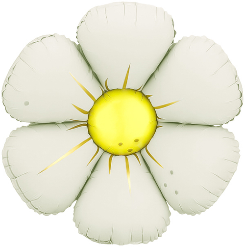 Фигура 25" Цветок, Ромашка (надув воздухом), Кремовый, Сатин Fl