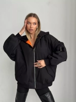 Бомбер оверсайз утепленный осень