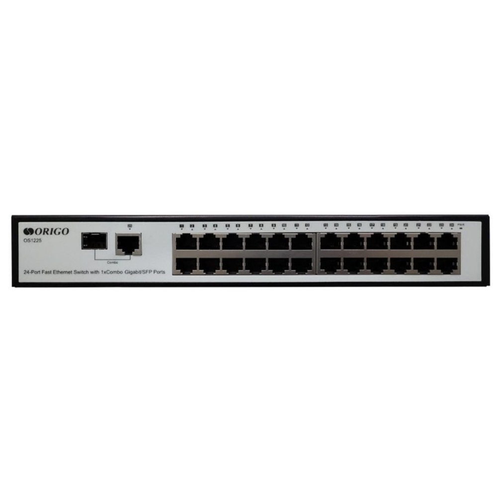 Коммутатор ORIGO OS1225/A1A Неуправляемый коммутатор 24x100Base-TX, 1xCombo 1000Base-T/SFP, корпус металл