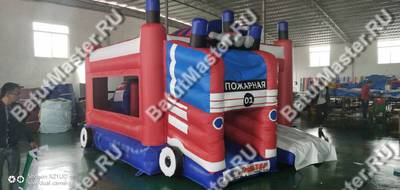Детский надувной батут "Весёлые пожарные", 5*4*3,2 м