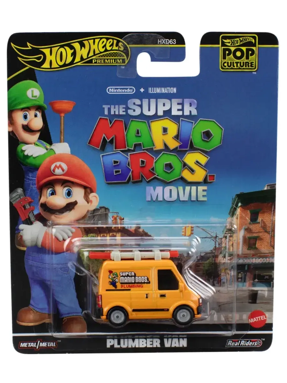 Машинка Хот Вилс Премиум Mario Plumber Van HXD63 HXF03