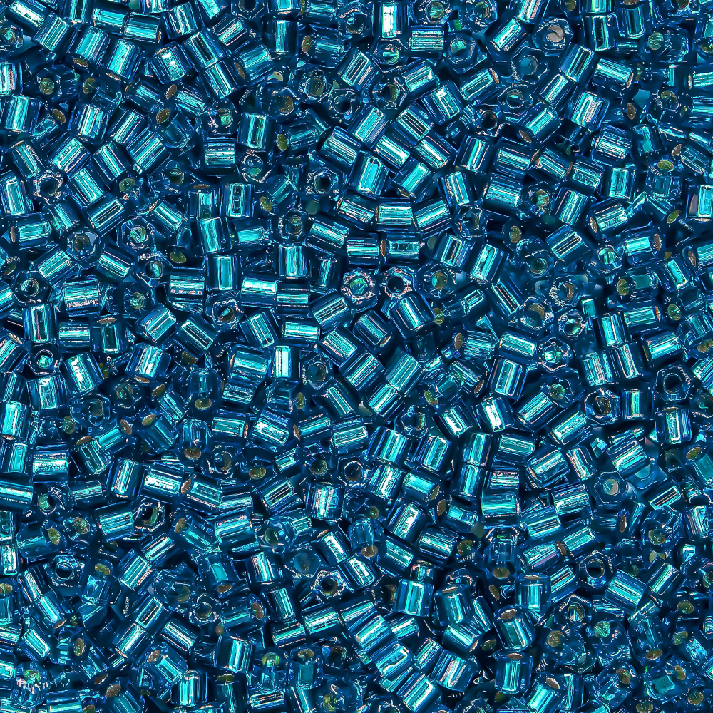 Японский бисер TOHO Hexagon (№23BD), с внутренним серебрением, прозрачный