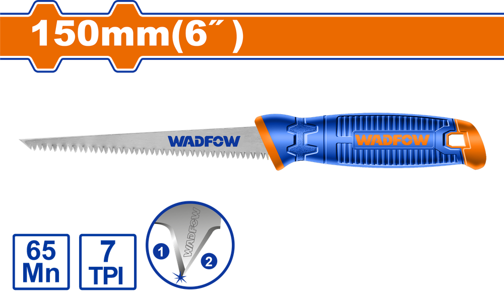 Ножовка по гипсокартону WADFOW WHW3G06 150 мм 7TPI