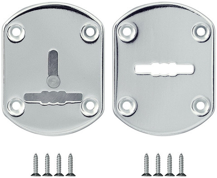 Накладка на сувальдный замок ESC.S-lift+S/OV.set (ESC021) с шторкой CP хром (2шт.)