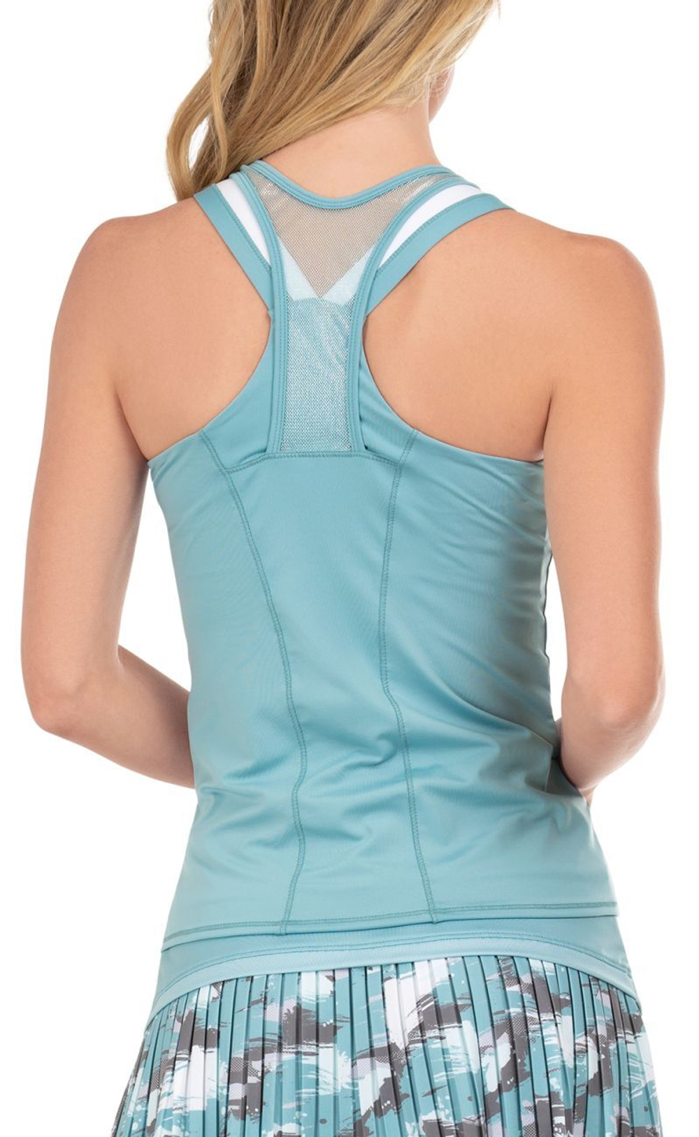 Топ теннисный Lucky in Love Can't Find Me Love Feelin' Mesh Tank With Bra - Blue
