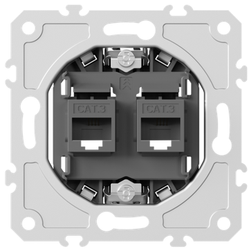 Механизм розетки RJ11 + RJ11 (двойная) cat.3/ClassE-4/4,  серия DB