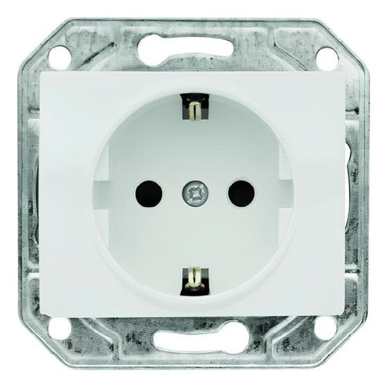 Розетка  1-мест Profitec Corsa белая  с/п с/з 16А 250В