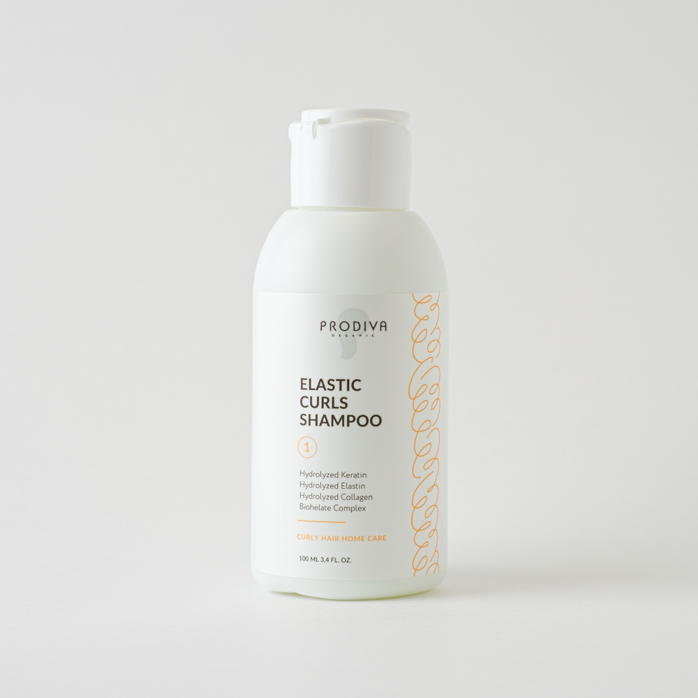 Prodiva, шампунь для ухода за кудрявыми и вьющимися волосами Elastic Curls Shampoo, 100 мл