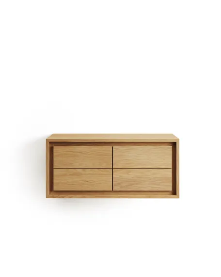 Kenta Мебель для ванной из массива тика с натуральной отделкой, 90 x 45 см