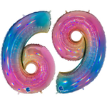 Шар фольгированный Цифра 6 101 см (Ассорти)