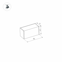 Светильник MAG-LASER-45-L84-3W Day4000 (WH, 15 deg, 24V) (Arlight, IP20 Металл, 5 лет) 027621