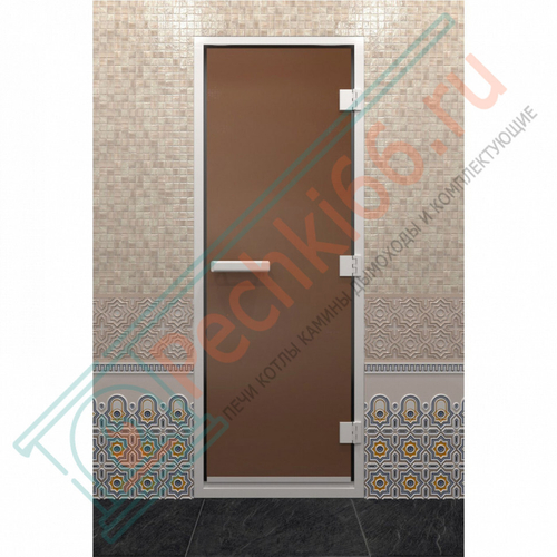 Стеклянная дверь DoorWood Хамам Бронза матовая 210х80 (по коробке) в Кирове