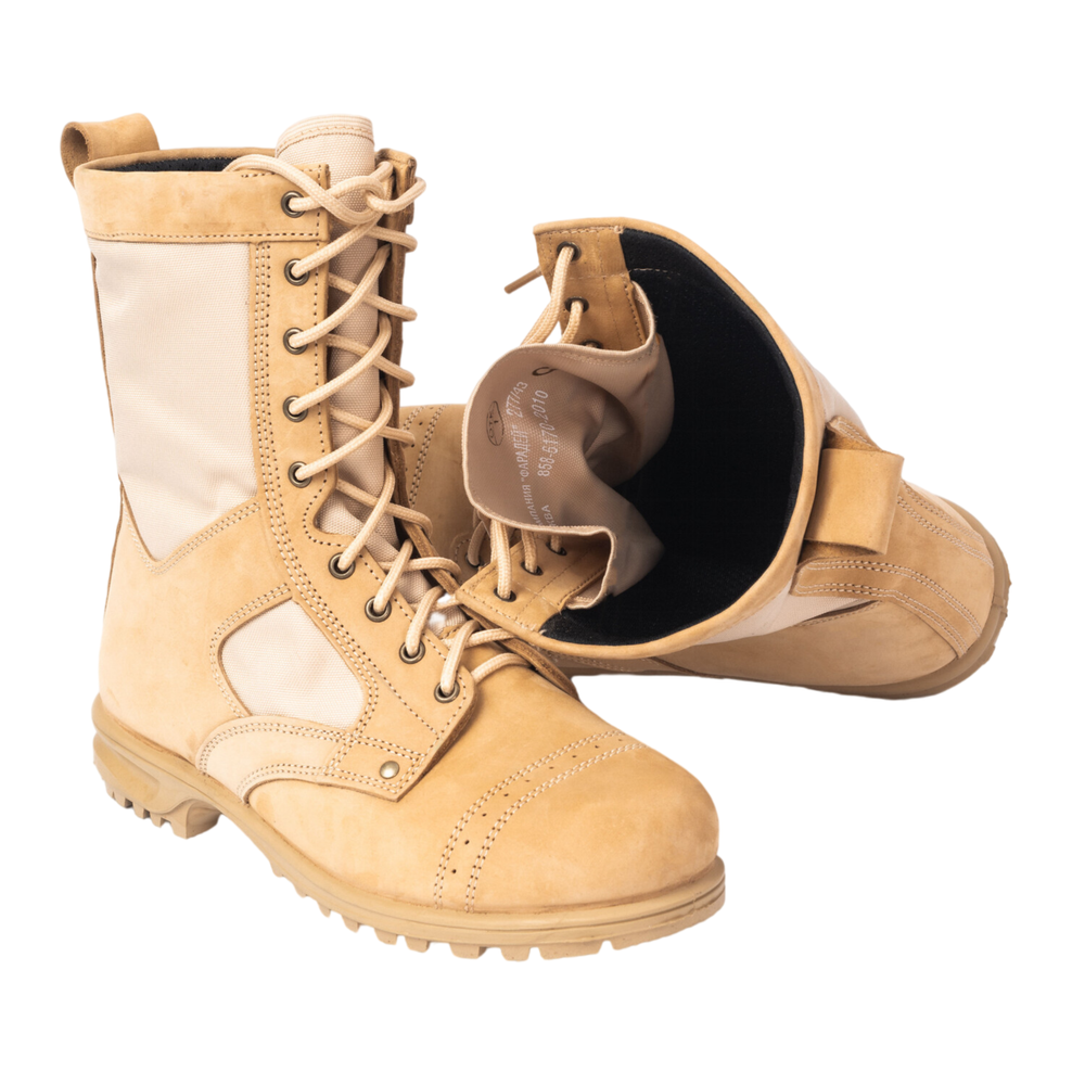 Мод. 435 Ботинки с текстильными берцами (бежевые)
