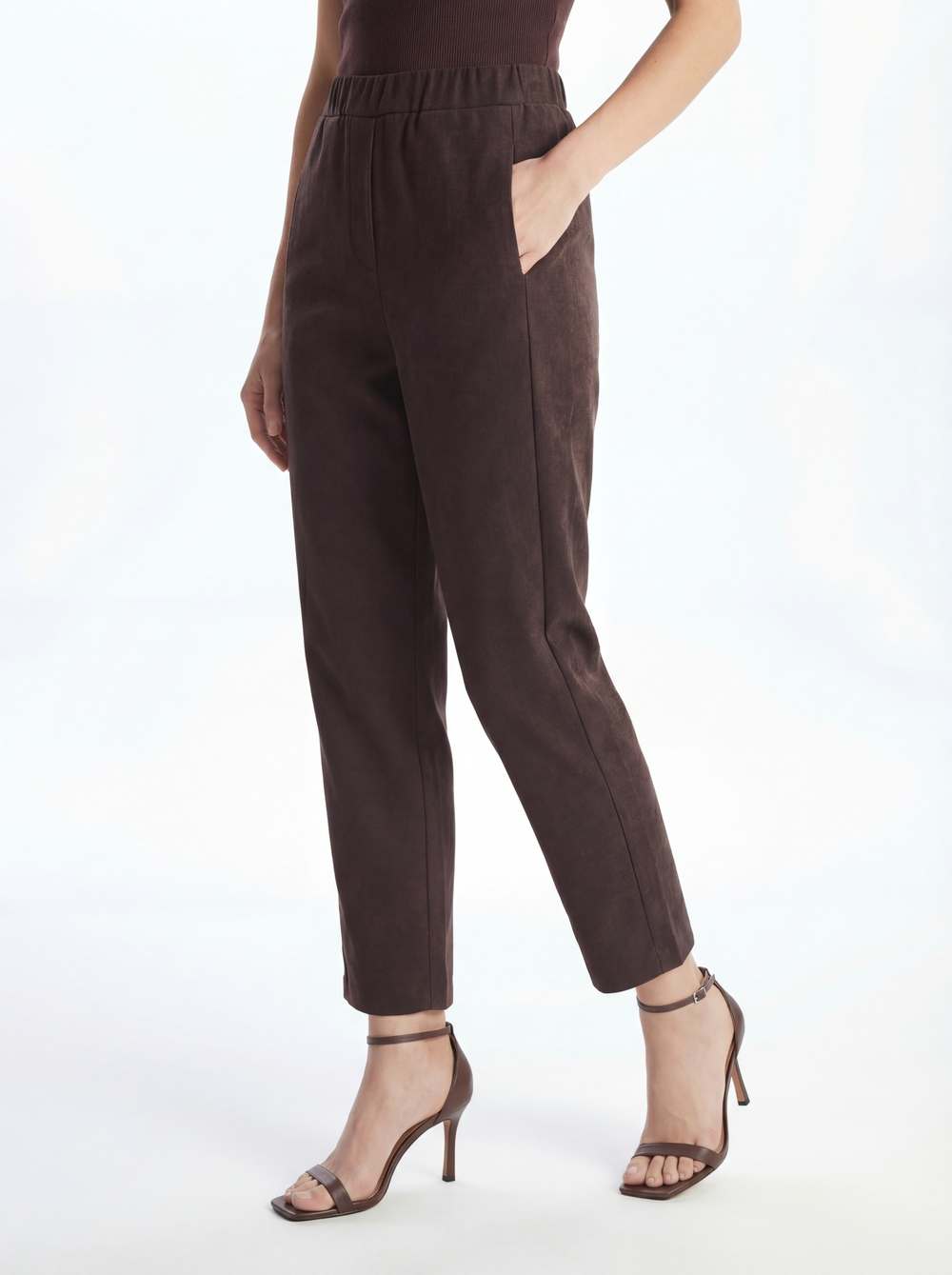 Костюм из шерстяного джерси Брук шоколад