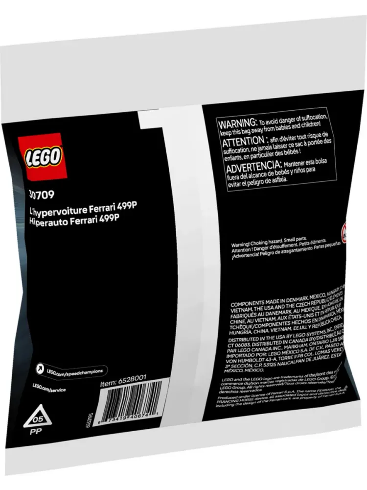 Конструктор Speed Champions 30709 Гиперкар Ferrari 499P