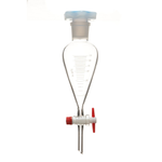 Воронка делительная грушевидная, 125 мл, шлиф 29/32, с PTFE краном и пробкой