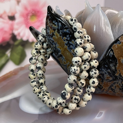 51737  Яшма далматин Браслет 6мм