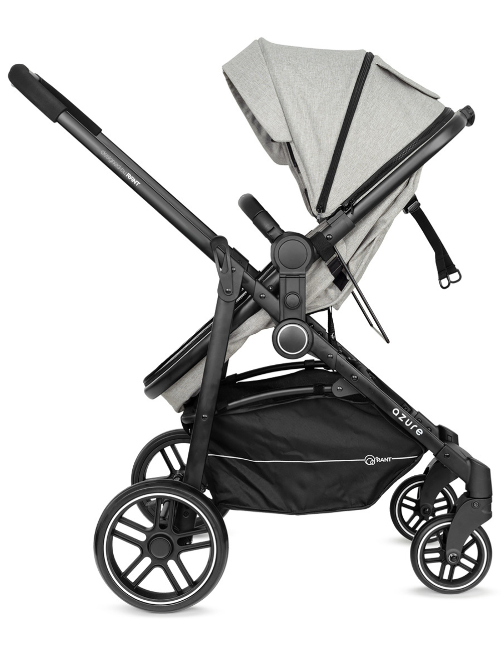 Коляска детская 2-в-1 "AZURE Trends" RA147 alu. Grey