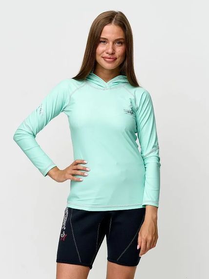 Футболка рашгард лонгслив Sargan Агидель Худи UPF 50+ светло-зеленый