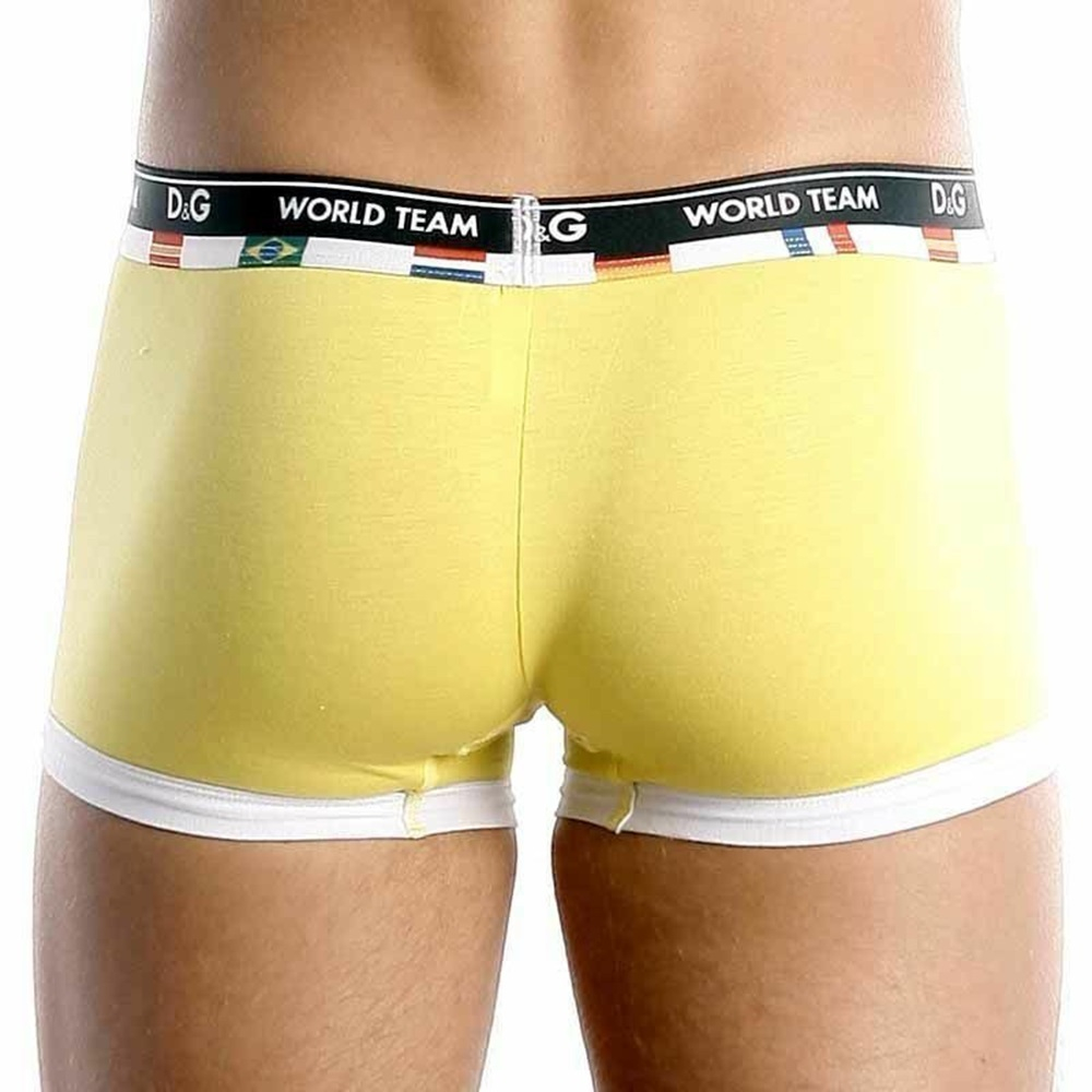 Мужские трусы боксеры желтые D&G World Team Yellow